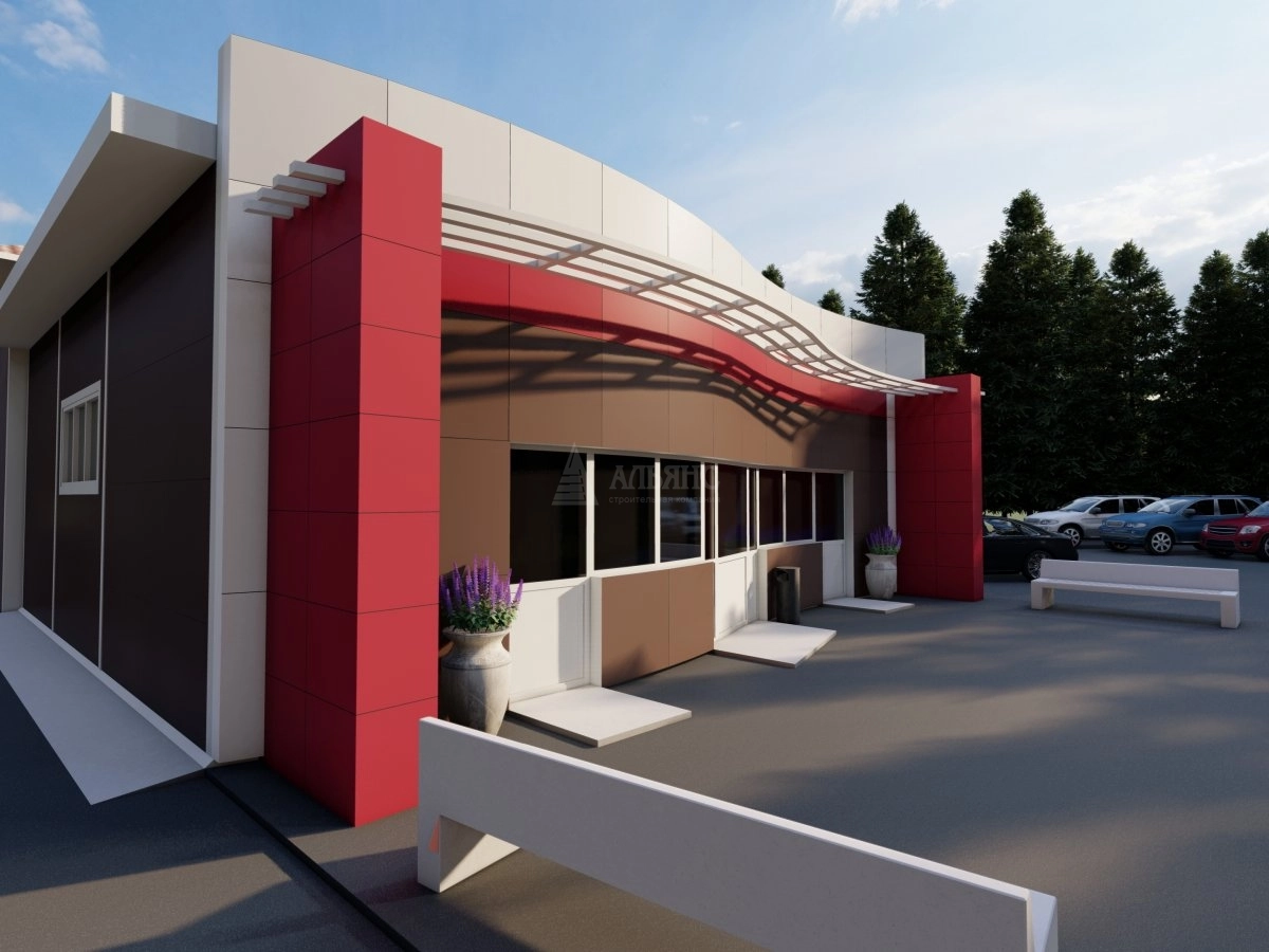 3D визуализация Шиномонтаж из сэндвич панелей - фото 3