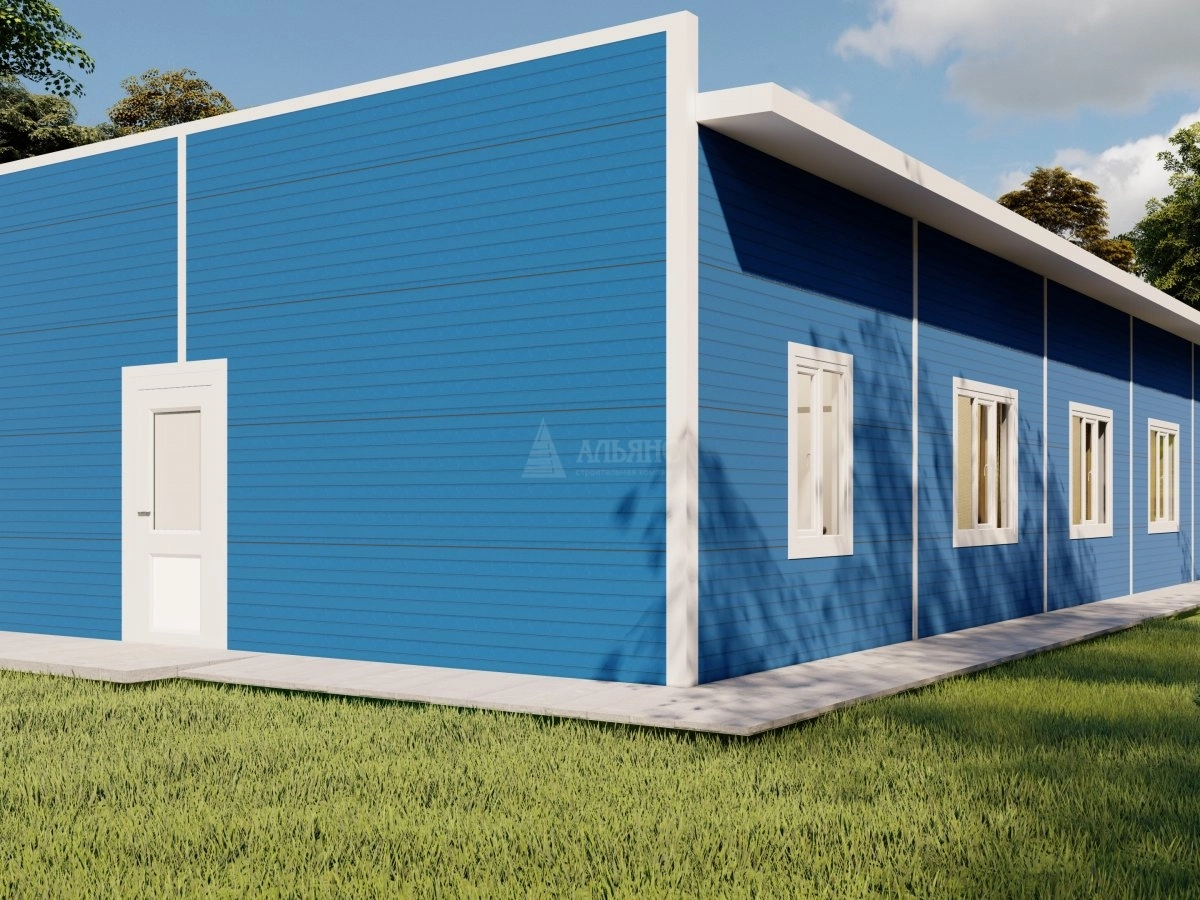 3D визуализация Проект гостиницы из сэндвич-панелей - фото 9