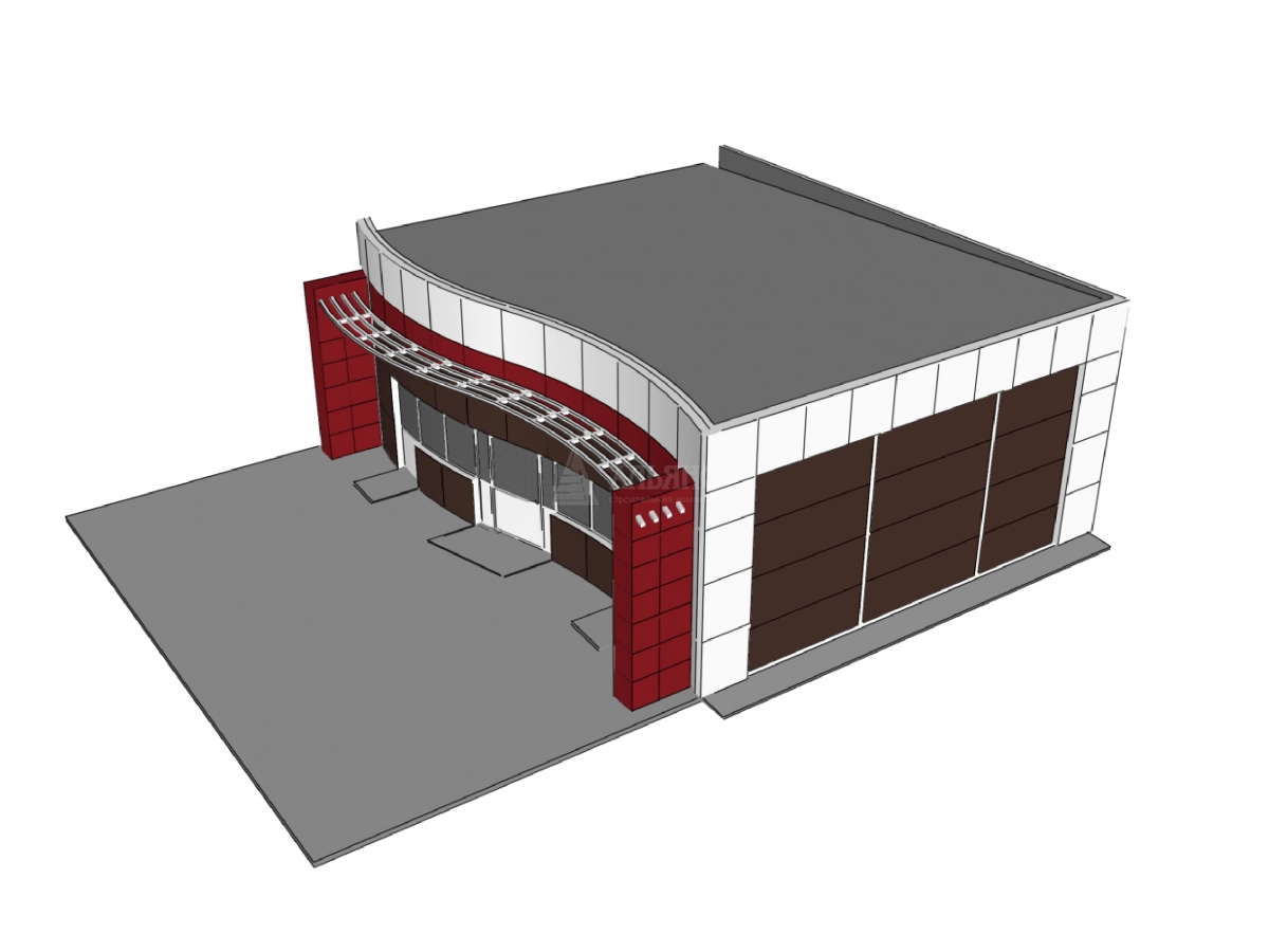 3D визуализация Шиномонтаж из сэндвич панелей - фото 7