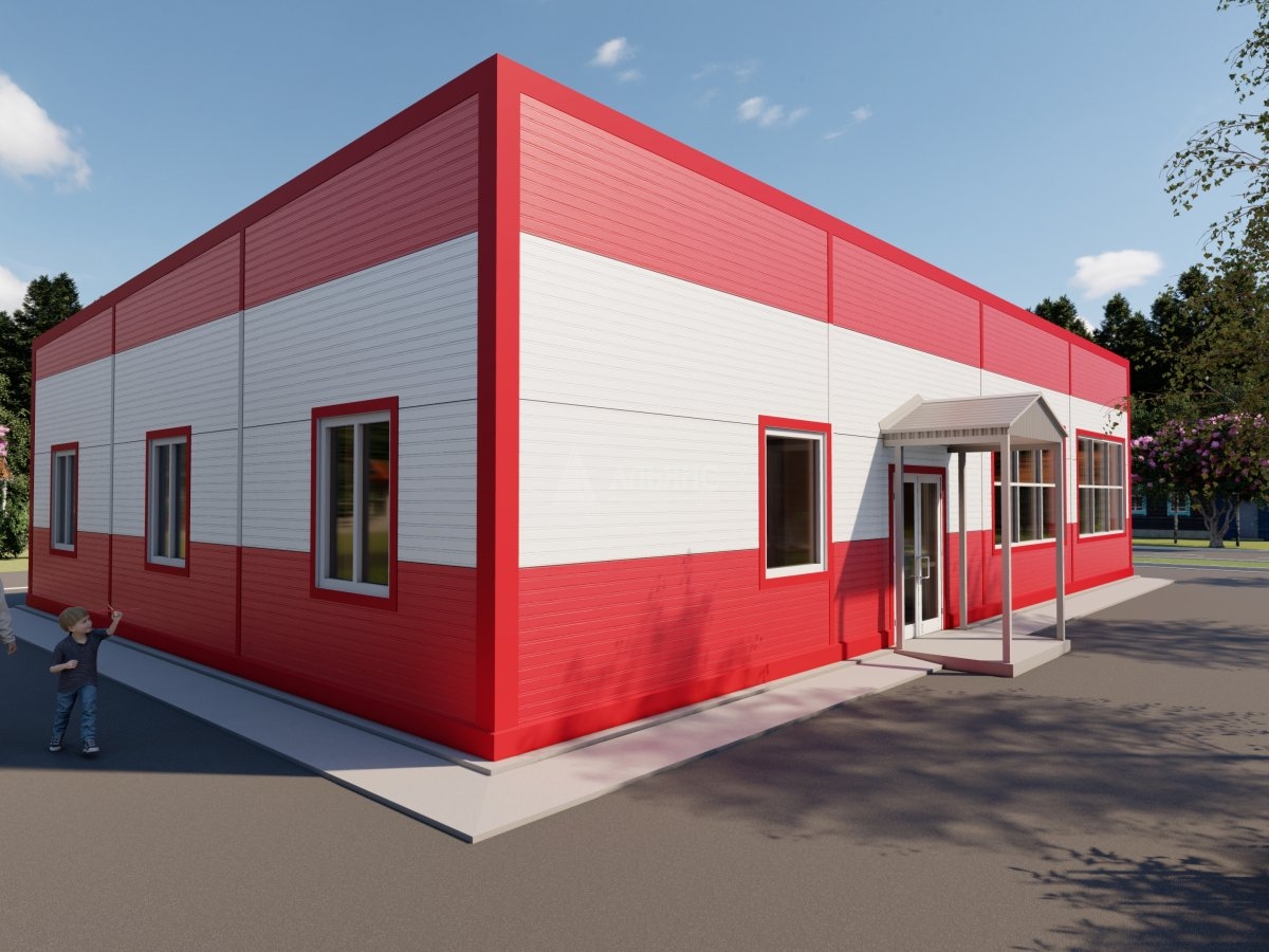 3D визуализация Кафе-столовая из сэндвич-панелей - фото 5