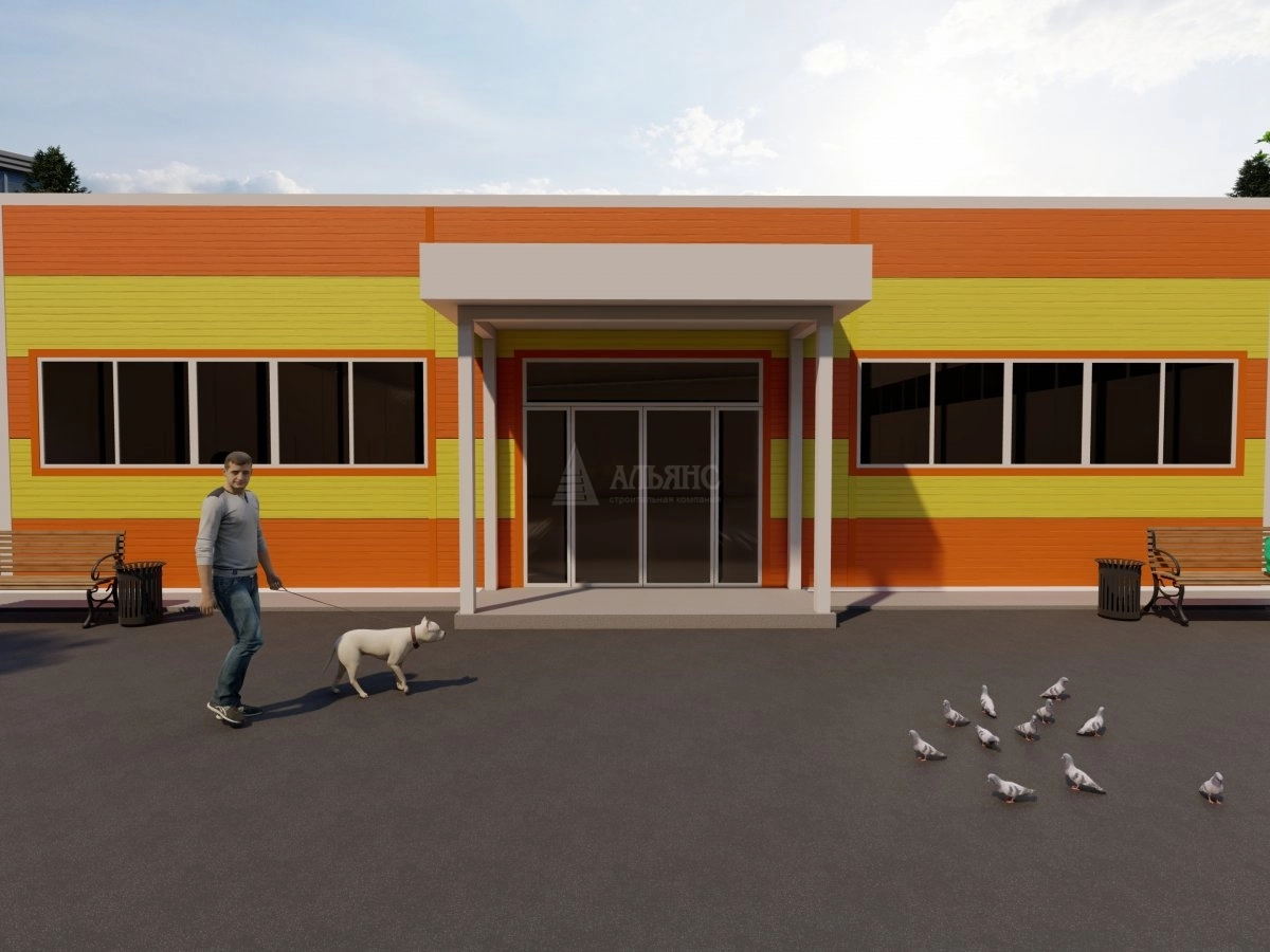 3D визуализация Магазин из сэндвич-панелей - фото 5